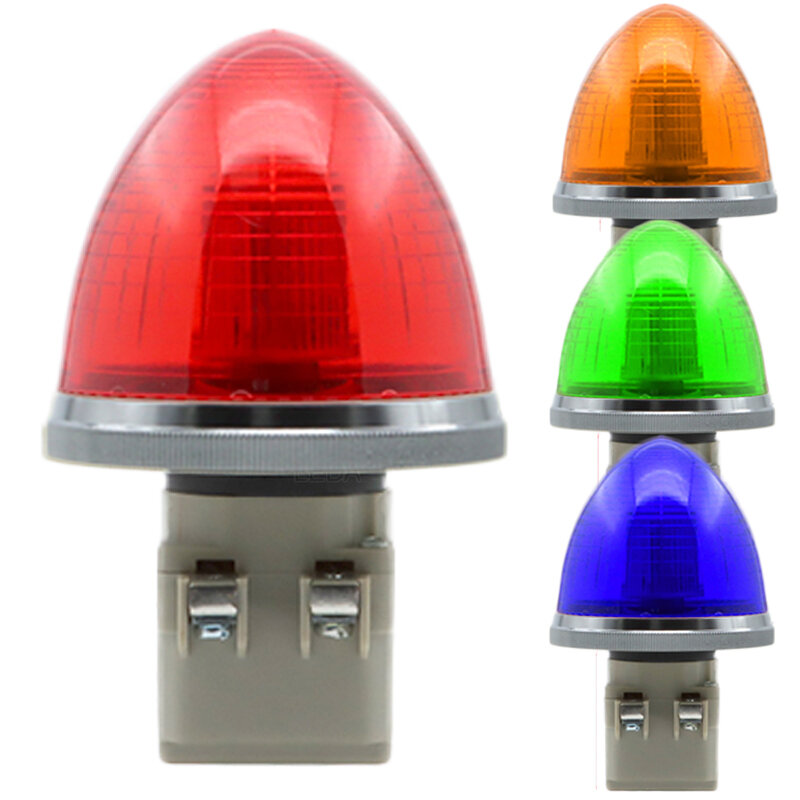 1 buah tanpa suara cakram perak N-TX lampu peringatan kecil lampu Alarm Chang Liang LED selalu terang merah kuning hijau biru
