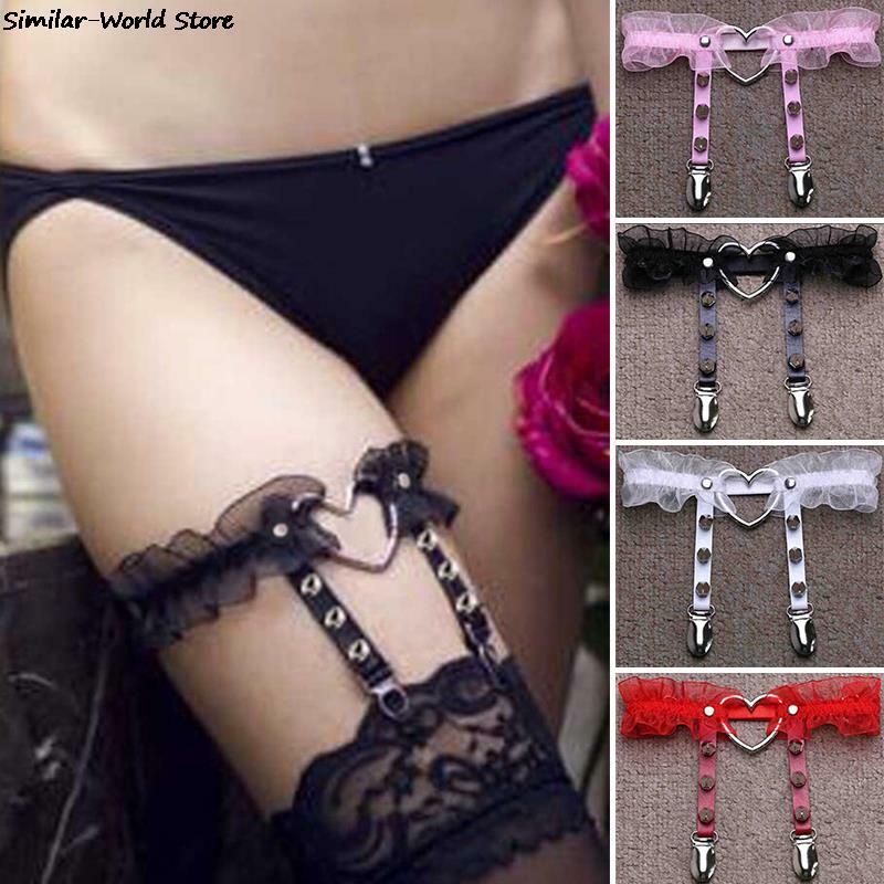 Sexy Women Vintage High Waist Garter Belt Mesh Suspender Belt Straps Garter Belt