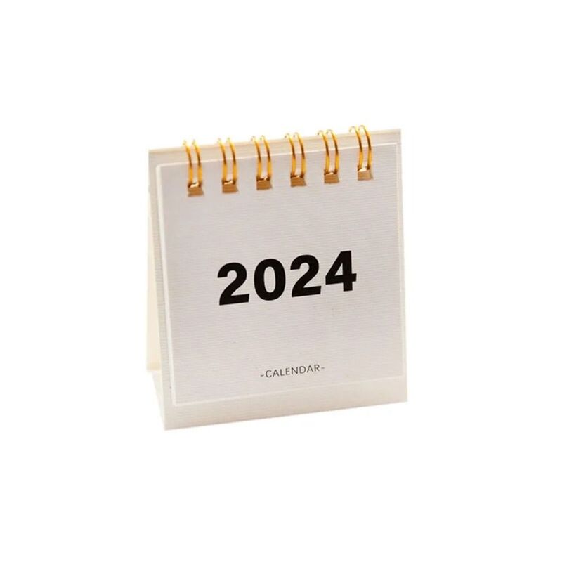 ミニデスクカレンダーknknacksデスクトップ装飾、シンプルなオフィス、学用品、家庭、2024