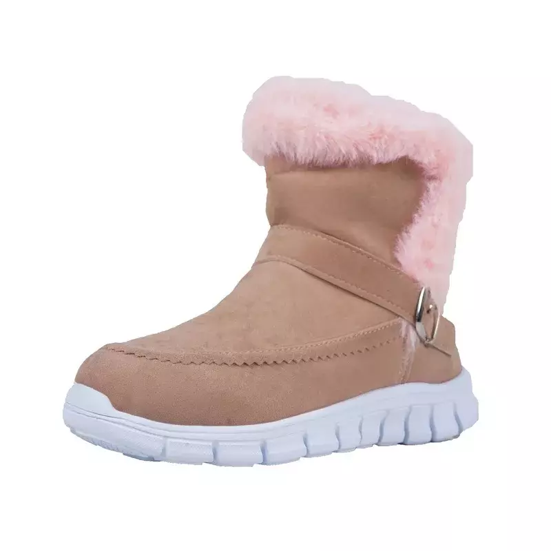 Furry Women's Boots 2023 New Winter Plush Warm Ladies Cotton Shoes Outdoor Fashionable Casual Sports Snow Boots Zapatos De Mujer