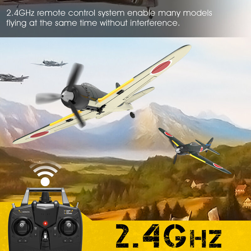 صفر طائرة حربية مبتدئين RC الطائرات ، RTF مع مثبت Xpilot ، مفتاح واحد الهوائية ، في الهواء الطلق لعب للأطفال والاطفال ، 4Ch