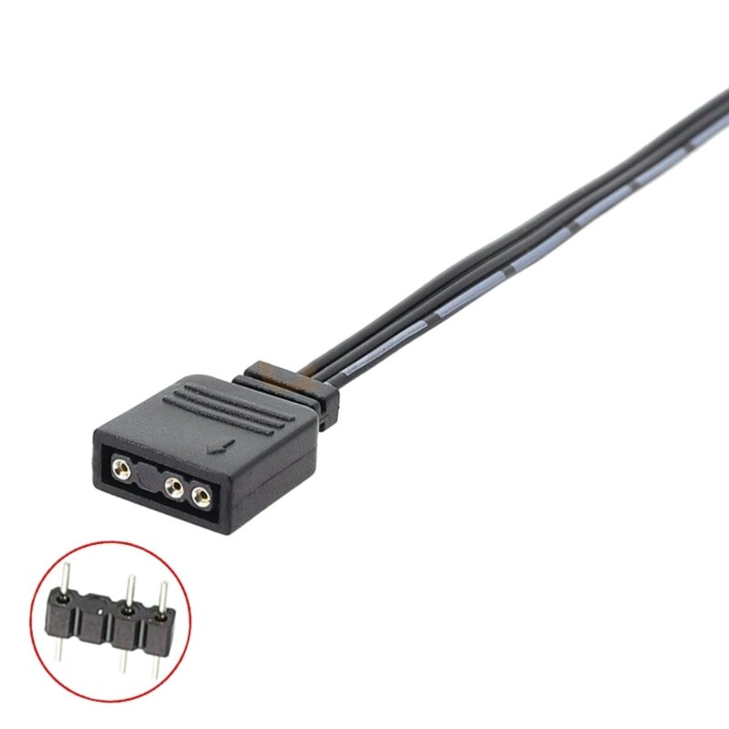 Konfigurowalny kabel adaptera ARGB do QL LL120 ICUE Przejmij kontrolę nad swoim rozwiązaniem oświetleniowym