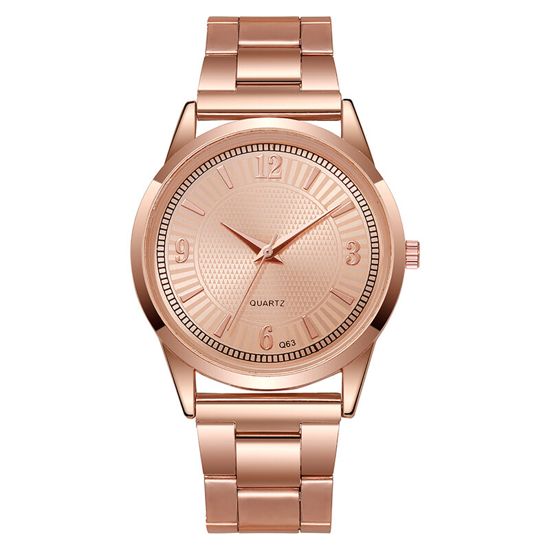 Fashion rose gold series men's quartz watch iron band men's watch gift accessories