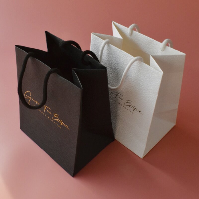 Customized product、FSC Custom Perfume Textured Cosmetics Carrying Packaging Personalized Thank You Tote Shopping Logo