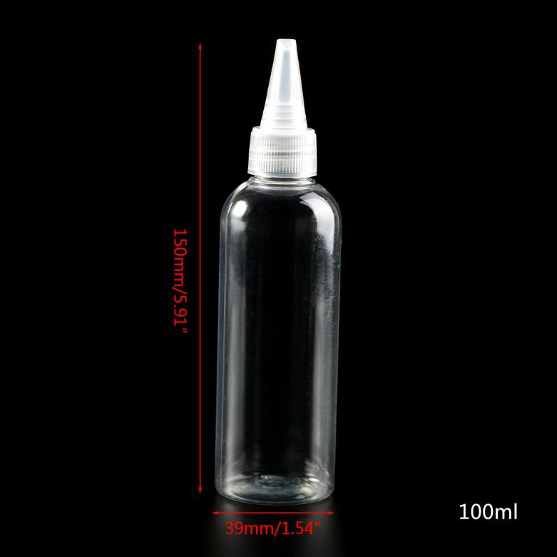 Garrafas claras do condimento do aperto 100ml com bocais recipiente plástico da garrafa do aperto para o azeite do molho do bbq