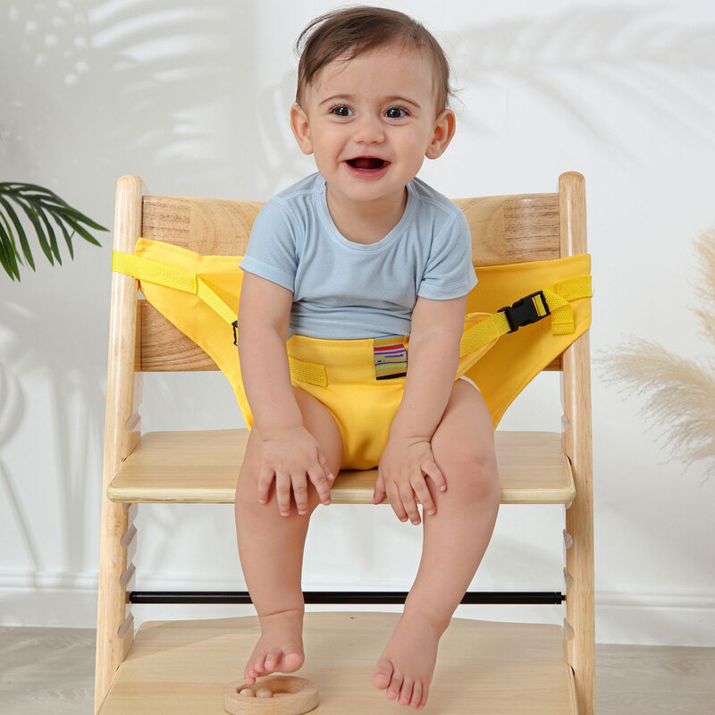 Krzesełko dla dziecka pas mocujący przenośne, nadające się do prania, wysokie siedzisko dziecięce pas bezpieczeństwa 6 miesięcy ~ 3 lata pas bezpieczeństwa dla dzieci
