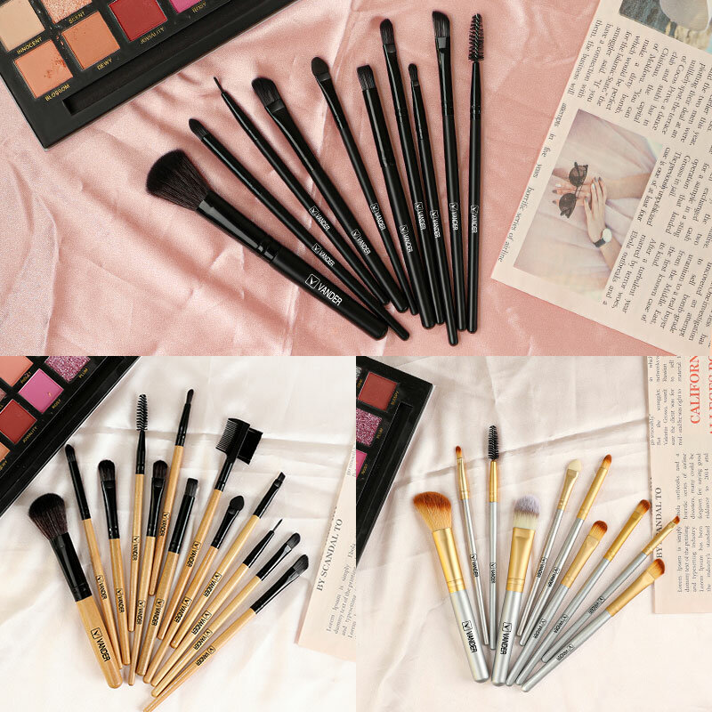 Set di pennelli per trucco 6-13 pezzi Soft Fluffy per cosmetici fondotinta Blush Powder Eyeshadow Kabuki Blending Lip Eyeline Beauty Tools