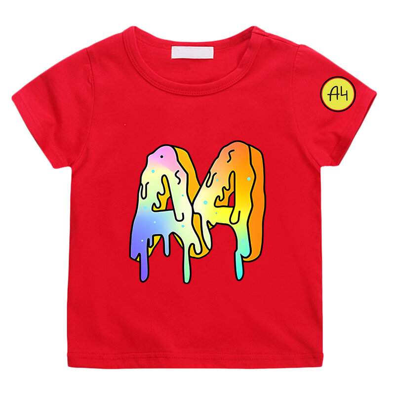 А4 Donuts T Shirt T-shirt per bambini Merch A4 Lamba Shirt Boy Girl T-shirt a maniche corte 100% cotone estate bambini abbigliamento per bambini Top
