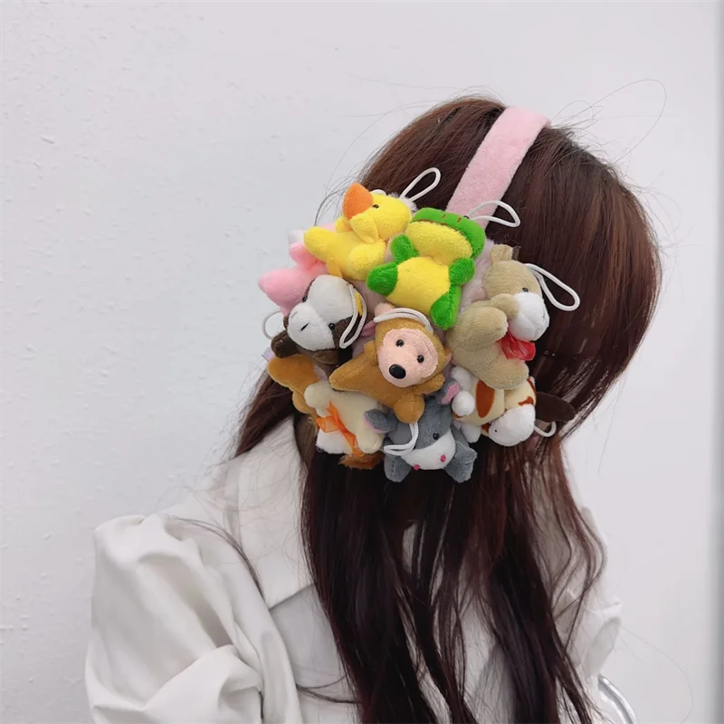 Winter Warm Ear Muffs Girl Fluffy Earmuffs Women Mini Stuffed Animals Earmuffs Warmers Solid Color Soft Casual Ear Muffs Earlap