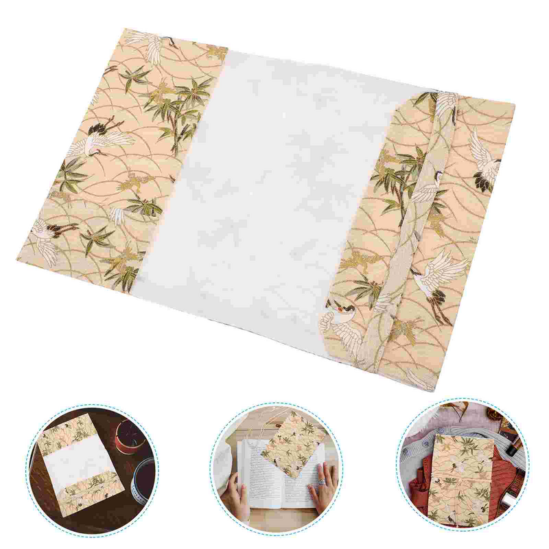 Crane Cloth Slipcase Book Cover The Notebook Delicate Sleeve Student Stationery Floral Adjustable Notepad Protector A5