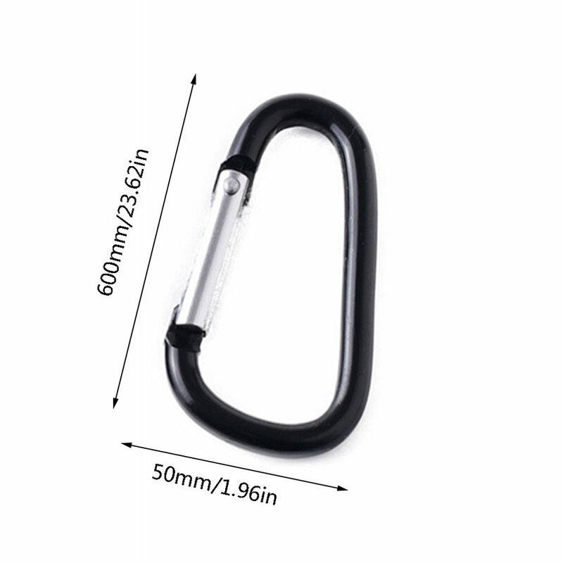 1pc Outdoor Carabiner D-shaped Bold Metal Travel Kit Camping Aluminum Survival Gear Mountaineering Hooks 5pc/lots