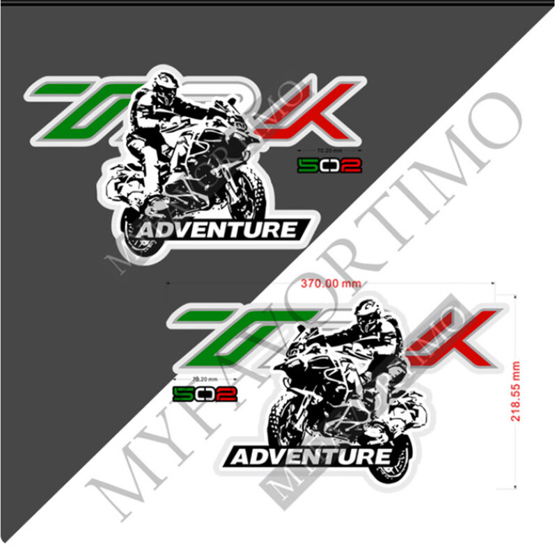 Stiker Decal bagasi sepeda motor kotak pannier Aluminium stiker sisi atas untuk Benelli TRK502 TRK 502 petualangan