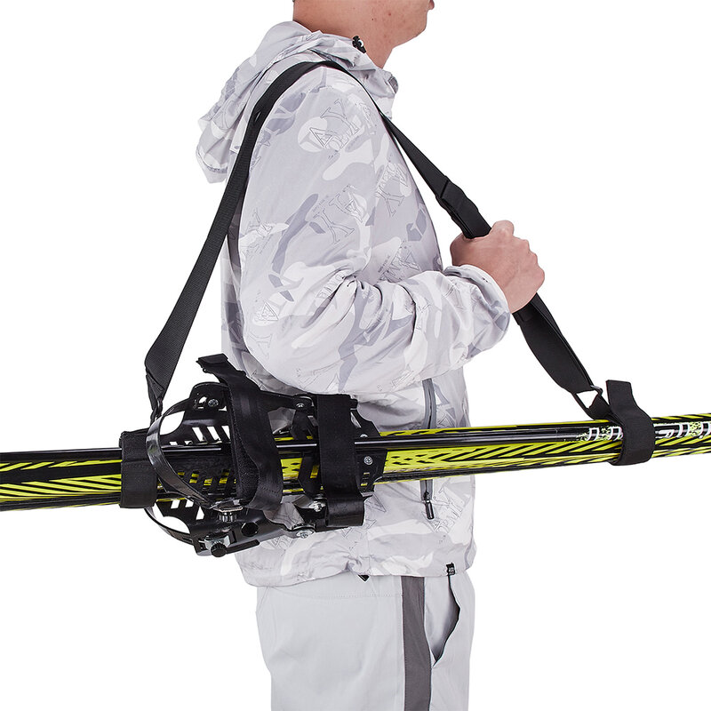 スキーとスノーボード用のナイロン調節可能なショルダーストラップ、スキーポール、バックパックキャリア、ギアホルダー、スキーポール