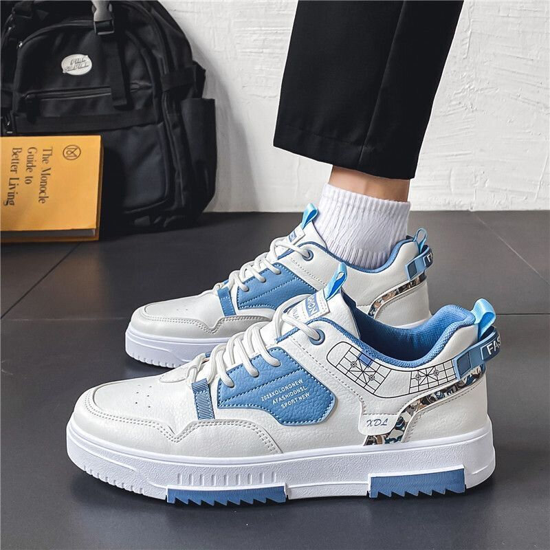 Men Sneakers Casual Platform Comfort Non-slip Running Sports Board Shoes Lace Up Non-slip Wear-resistant 2024 Spring