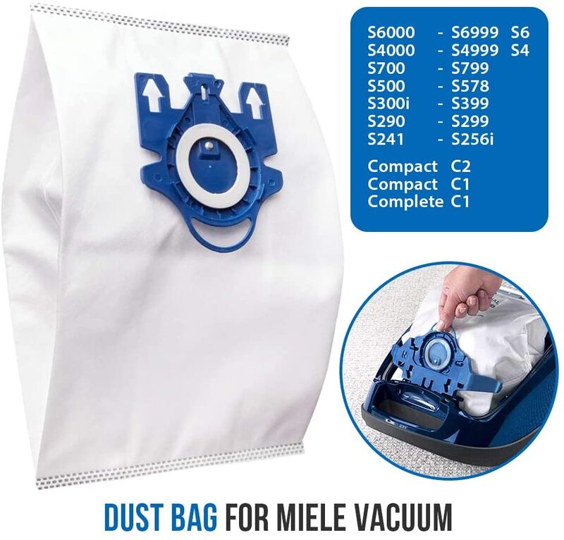 1/10Pcs AirClean 3D Miele Type GN Efficiency Dust Bag For Miele S2, S5, S8, Classic C1, Complete C2 and Complete C3 Series