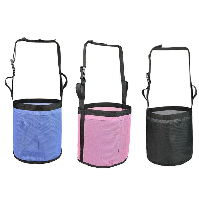 Horse Feed Bag Comfort Breathable Mesh Feed Bucket Heavy Duty Feed Rite Bag With Adjustable Strap Feed Bag 9.44 X 9.64in