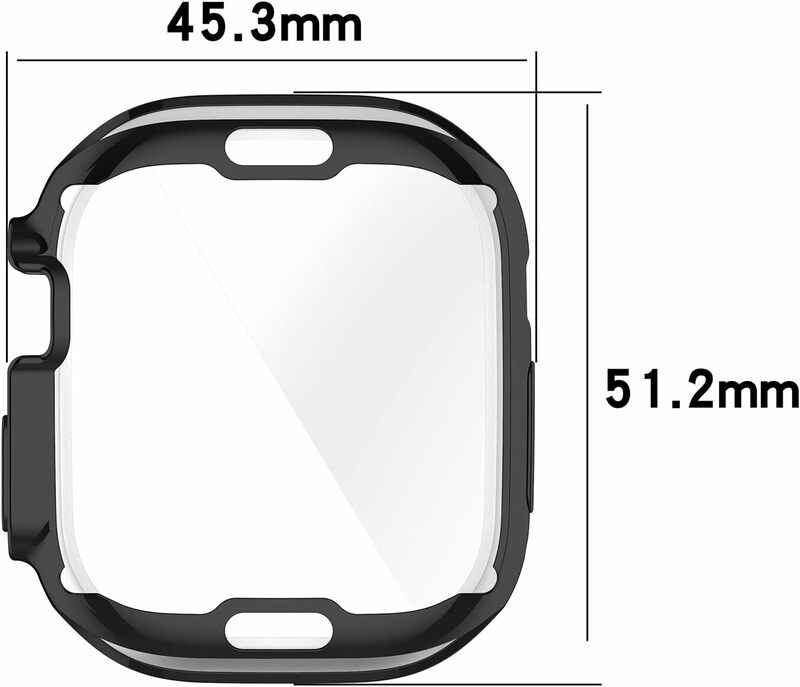 애플 도금 시계 케이스에 적합, 아이워치 울트라 보호 케이스, 애플 워치 49mm 케이스, TPU 풀 패키지