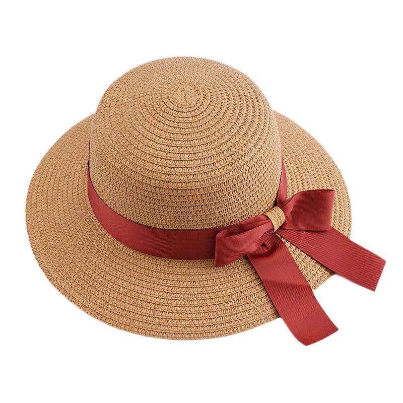 Chapéu de sol de palha dobrável feminino, Chapéu de praia, Camping, Caminhada, Viagem, Golfe, Corrida, Caminhada, Moda, Verão