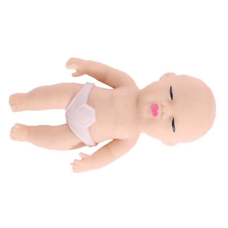 Mini boneca bebê brinquedo elástico squeeze splash brinquedo para descomprimir o estresse do escritório tpr brinquedo alívio