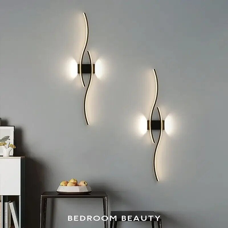Lâmpada de parede LED moderno para sala de estar, fundo, quarto, cabeceira, corredor, sconce luz, interior, decoração home, luminária