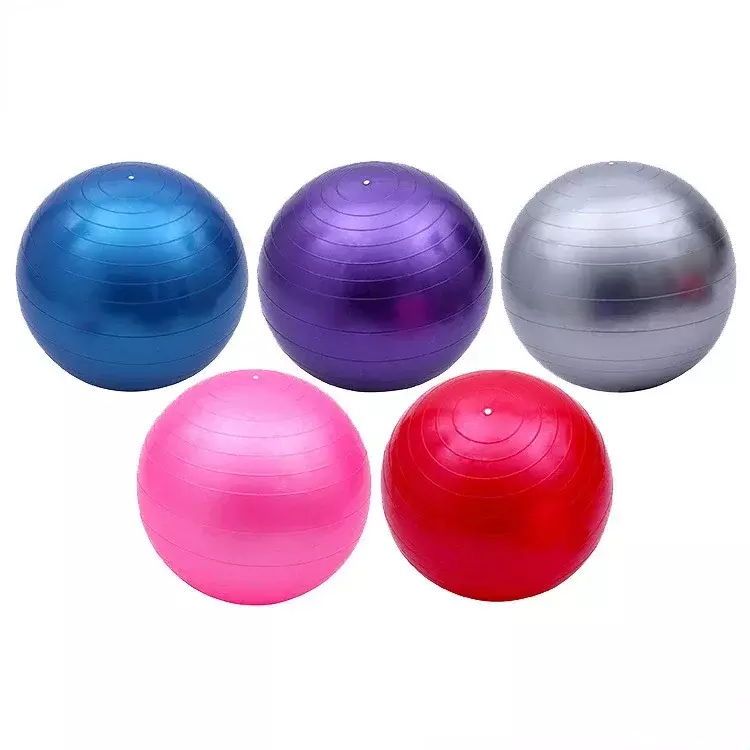 ลูกบอลโยคะทำจากพีวีซีขนาด45ซม./55ซม./65ซม./75ซม./85ซม. ลูกบอลออกกำลังกายแบบหนาป้องกันการระเบิดใช้ในยิมที่บ้านอุปกรณ์บอลสมดุล