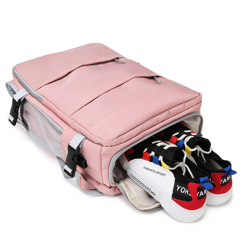 Plecak męski torba antykradzieżowa damska torba na bagaż podróżna plecak Unisex plecak z paskiem Port ładowania USB plecak na laptopa