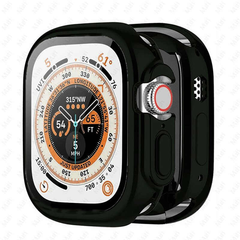 Capa Completa TPU para Apple Watch, Ultra Case, Protetor de Tela para iWatch Series 8, 7, 6, 5, 4, 3, SE, 45mm, 41mm, 49mm, 42 milímetros, 44 milímetros, 40 milímetros, 38 milímetros