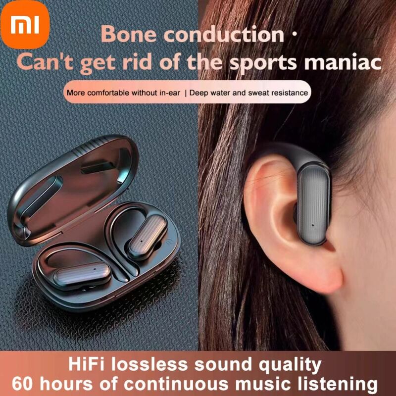 XIAOMI-A520 Bluetooth 5.3 fones de ouvido sem fio, fones de ouvido esportivos, fones de ouvido, ganchos, fone de ouvido, impermeável, telefone, laptop