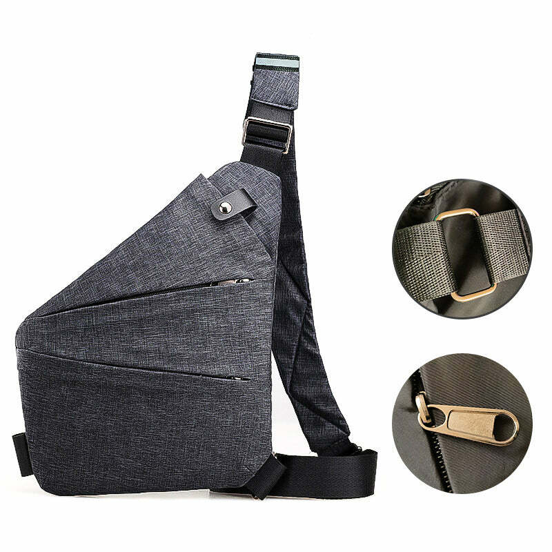 Personal Flex Bag Men's Left/Right-handed Crossbody Bag Shoulder Sling Bag Multifunction Short Travel Messenger Chest Pack