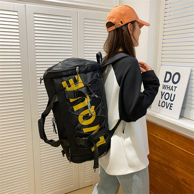 Large Travel Tote Backpack Women Yoga Gym Fitness Luggage Handbag Shoulder Duffle Sports Outdoors Weekend Bag For Men Suitcases