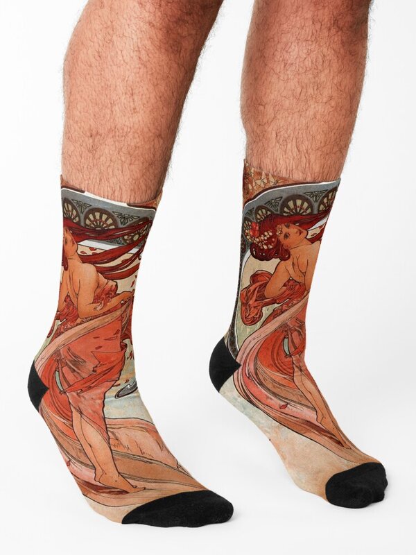 Alphonse mucha - Dance Socks christmass gift ankle Male Socks Women's