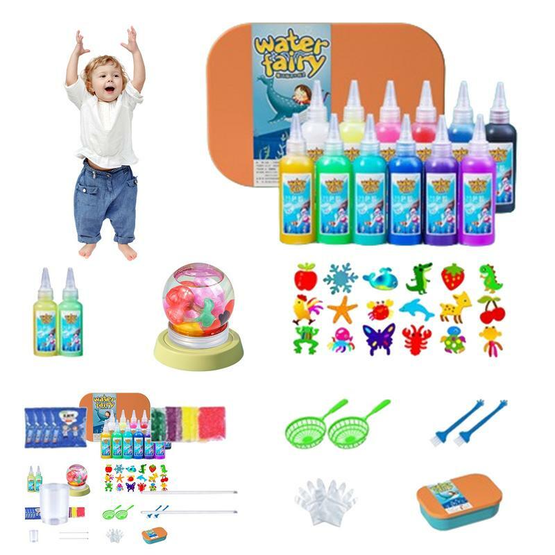 Colorido 3D Água Gel Kit para Crianças, Brinquedo Artesanal, DIY, Criatura Vida Marinha, Criativo Favores Do Partido, Educacional