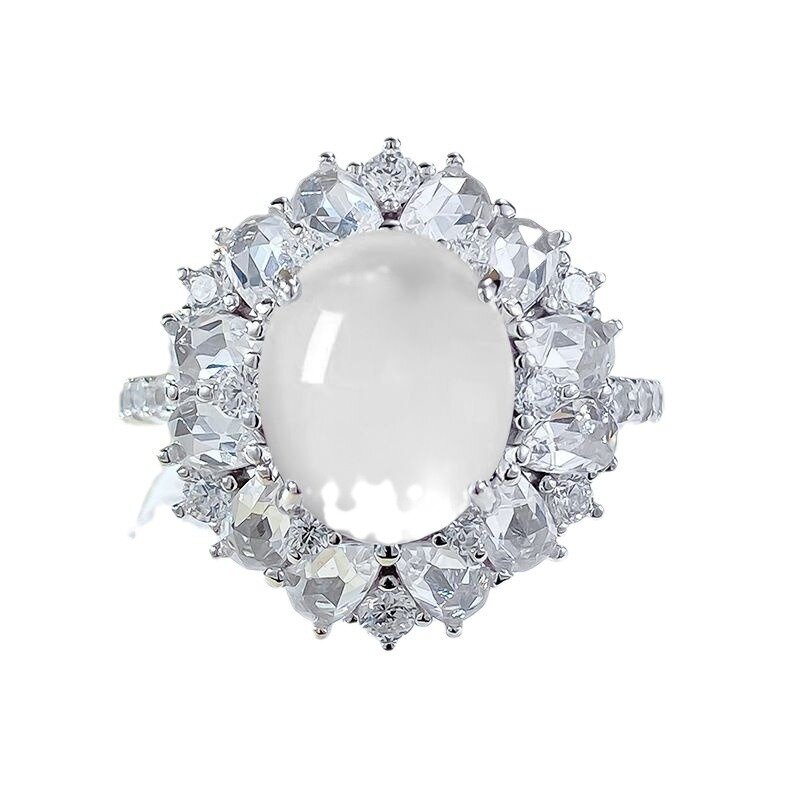 Французское роскошное кольцо из серебра пробы с пустым нефритом 8*10, новое Китайское кольцо в форме яйца, маленькое и популярное