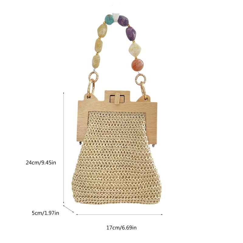 Handbag Casual Bag for Girl Women Hand Weave Bag Large Capacity