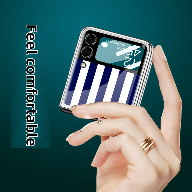 Custodia per telefono cervo cartone animato per Samsung Galaxy Z Flip 4 custodia in vetro temperato custodia protettiva antiurto a prova di Scrach