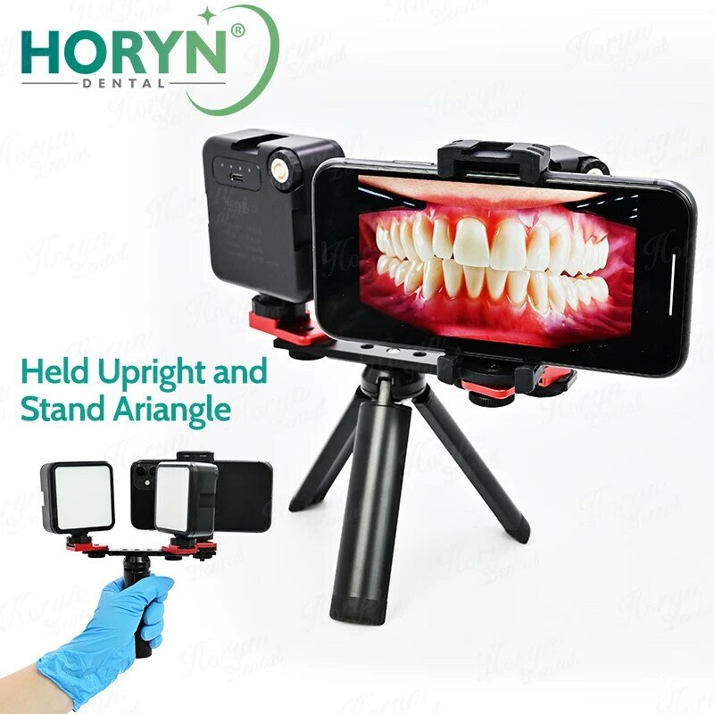 Kit de fotografía de linterna Dental, luz de relleno Oral LED de odontología completa para tomar fotos y videos