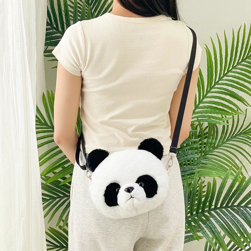 Bolsa de ombro única para crianças, bolsa de urso bonito, bolsa de boneca de pelúcia linda, estudante, crianças, sapo princesa Panda