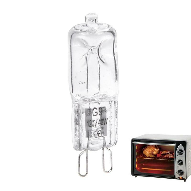 G9 lampu Oven, lampu bohlam Halogen tahan lama tahan suhu tinggi untuk penggemar kulkas Oven 40W 500 ℃ Pin Bulb 110 v-240 V