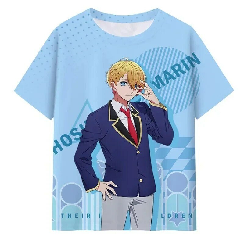 2024 New OSHI NO KO Anime Pattern 3D Printed Men's and Women's Unisex T-shirt Fashion Oversized Street Casual Children's Top