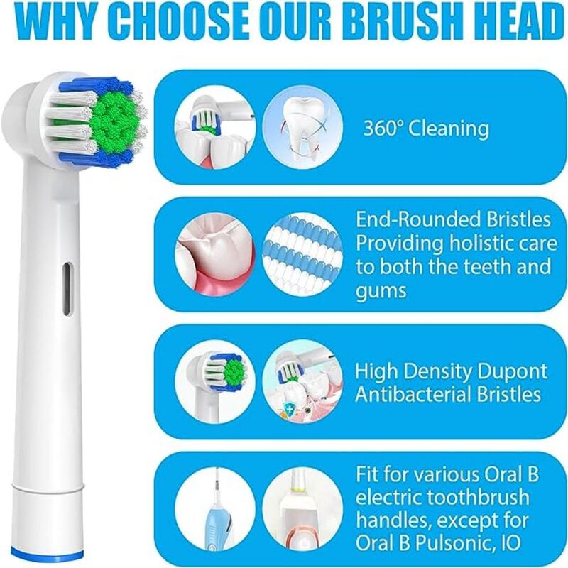 4/12/16/20 Pcs Replacement Toothbrush Heads Compatible with Oral-B Braun Professional Electric Toothbrush Heads Brush Heads