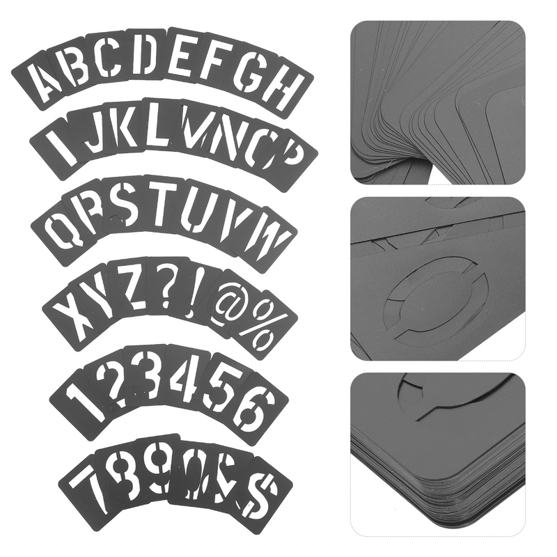Stensil Template Inkjet untuk huruf Airbrush cetakan furnitur lukisan Nomor Pp