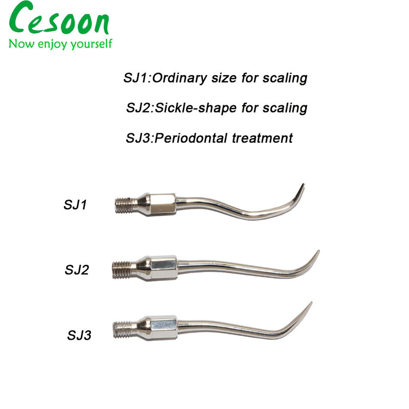 SJ1/SJ2/SJ3 puntas escarificadoras ultrasónicas dentales para NSK, acero inoxidable de alta calidad, herramienta Oral Original de alta precisión, 1 unidad