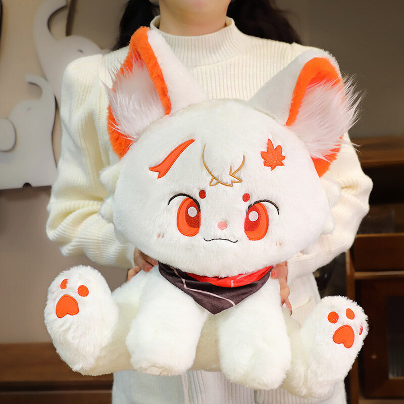 Anime Kaedehara Kazuha Katze Cosplay Plüsch puppe 32cm Genshin Impact Haustier ausgestopft Kissen Spielzeug Weihnachten Geburtstags geschenk