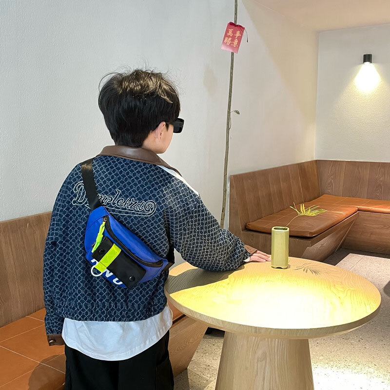 Sac banane de style coréen pour enfants, sac de ceinture de poitrine, sacs à bandoulière initiés par oreiller mignon, pack de gels de nylon pour garçons