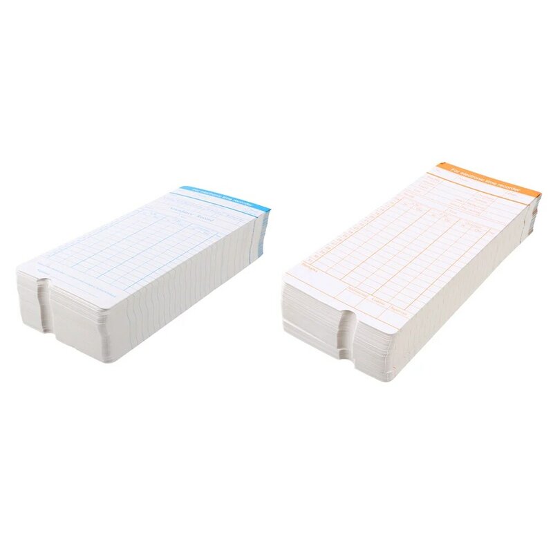 200 Sheets Clock English Attendance Card Office Office Cards Time Recorder Card Jam