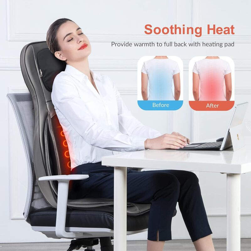 Comfier Shiatsu Nacken massage gerät mit Wärme, 2d ro 3d Knet massage stuhl polster, verstellbarer Kompression ssitz
