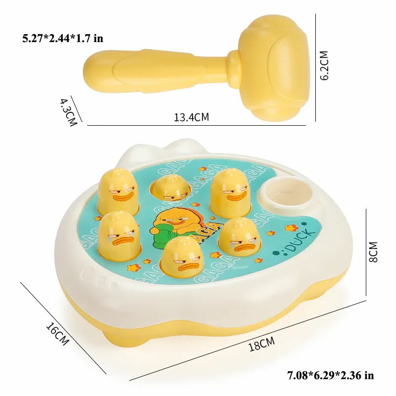 Anatra/rana/maiale giocattolo per bambini gioco di apprendimento Montessori Puzzle educativo regalo per 12 24 mesi bambino ragazzo/ragazza con martello