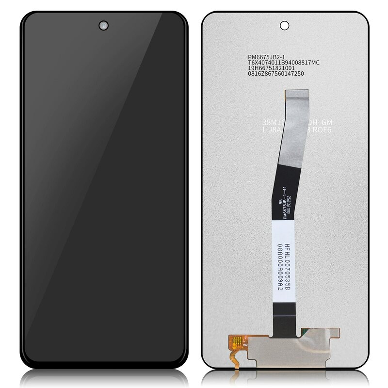 Digitizer layar sentuh LCD 6.67 inci, Digitizer layar sentuh untuk Xiaomi Redmi Note 9S, suku cadang pengganti
