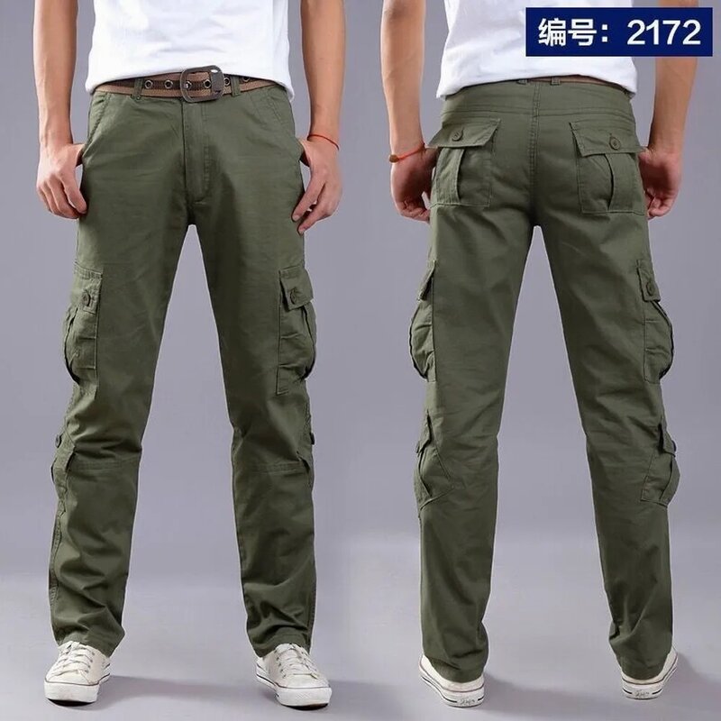 Multi-Pocket Men's Casual Pants Military Tactical Joggers Cargo Pants Outdoor Hiking Trekking Sweatshirt Men's Hip Hop Bottom