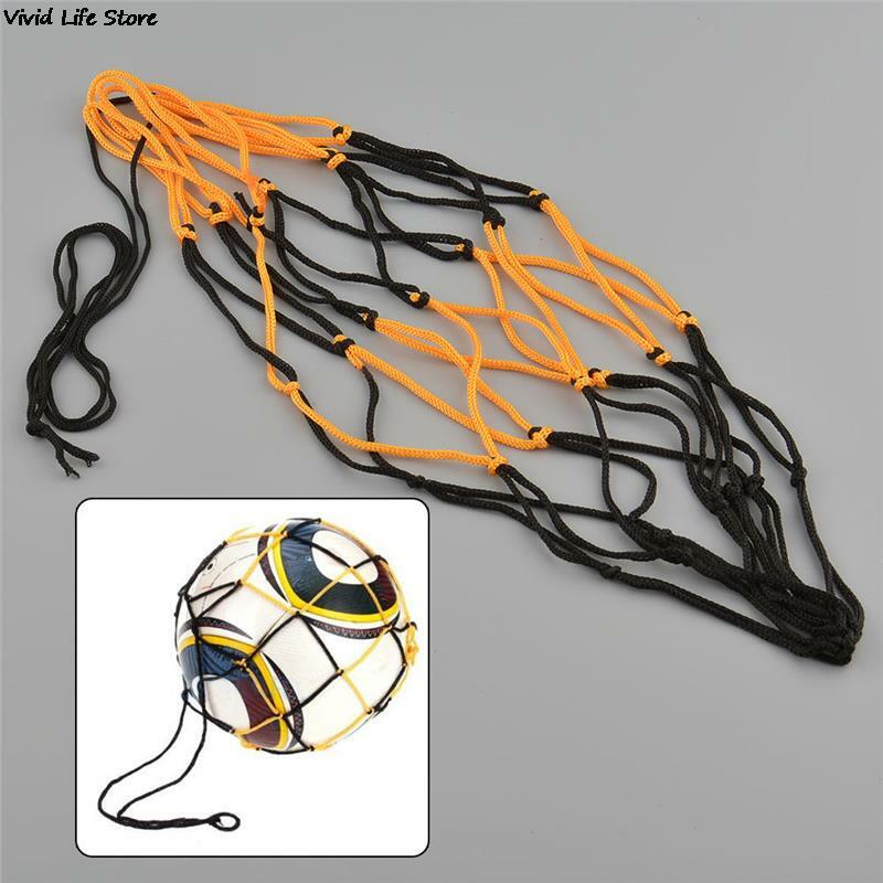 Preto & amarelo net saco de malha para vôlei basquete futebol futebol multi esporte jogo bola levar náilon ao ar livre durável padrão